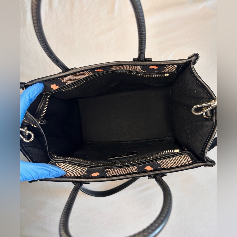 kate spade Black and Pink Floral Tote - Picture 7 of 10